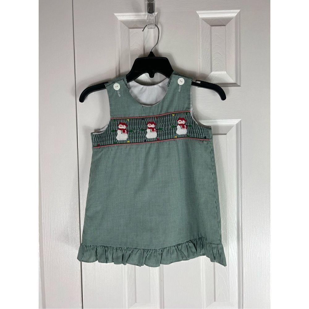 Wish Upon A Star Girls Smocked Snowman Top Size 5